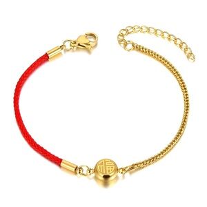 18k Red and Gold Plated  Bracelet Stainless Steel